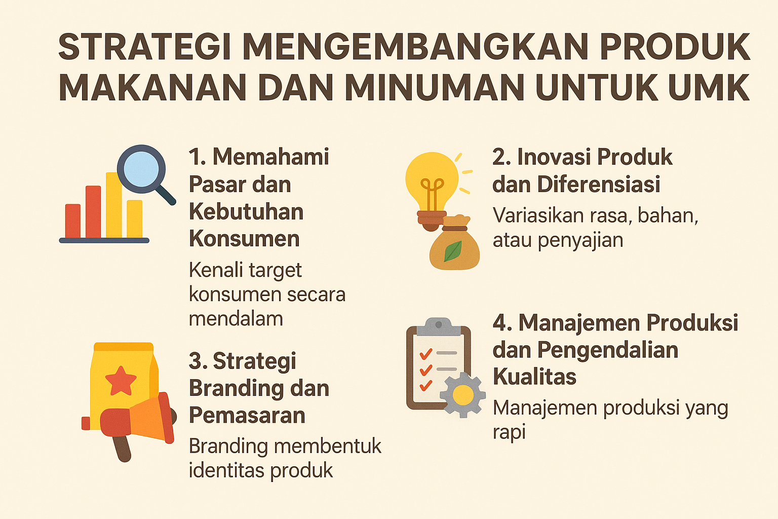 Strategi Mengembangkan Produk UMKM Makanan dan Minuman