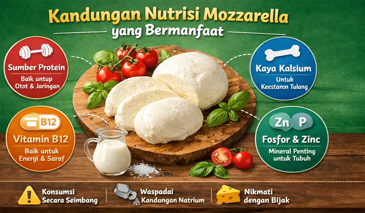 Kandungan Nutrisi Mozzarella Yang Bermanfaat